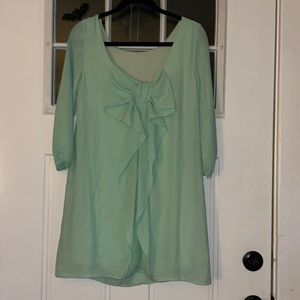 Light Blue Bow Back Dress